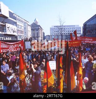 DEU, Deutschland: Die historischen Dias aus der Zeit 80-90, Dortmund. DGB-Demonstration am 1. Mai 80 Stockfoto