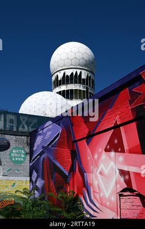 Ehemalige US-Abhörgebäude auf dem Teufelsberg in Grunewald Berlin, Deutschland Stockfoto