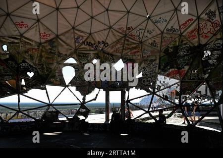 Ehemalige US-Abhörgebäude auf dem Teufelsberg in Grunewald Berlin, Deutschland Stockfoto