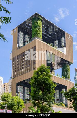 Pan Pacific Hotel Orchard, ein neues biophil gestaltetes Hotel im Orchard-Viertel von Singapur Stockfoto