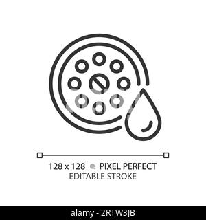 Anpassbares 2D-Symbol für dünnen linearen schwarzen Abfluss Stock Vektor