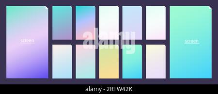 Sanfter pastellfarbener Farbverlauf für Geräte mit gleichmäßigem und lebendigem Farbhintergrund Stock Vektor