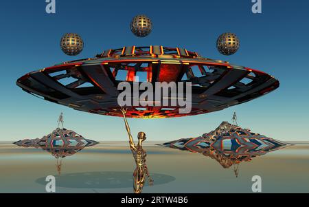 Alien-Androiden Stockfoto