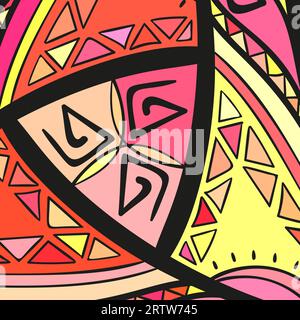 Abstrakter farbenfroher, handgezeichneter Dekorationsvektorhintergrund Stock Vektor