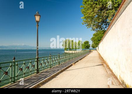 Historische Promenade in Friedrichshafen am Bodensee in Süddeutschland Stockfoto