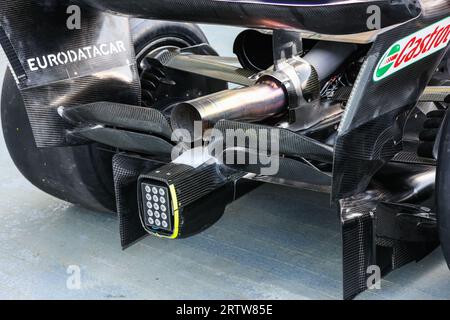 Alpine F1 Team A523, mechanische Details, Balkenflügel, Heckdiffusor während des Formel 1 Singapore Grand Prix 2023, 15. Runde der Formel 1-Weltmeisterschaft 2023 vom 15. Bis 17. September 2023 auf dem Marina Bay Street Circuit in Singapur - Foto Antonin Vincent/DPPI Credit: DPPI Media/Alamy Live News Stockfoto