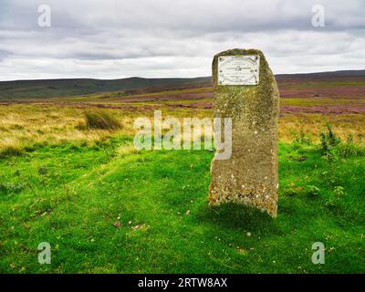 Country Stewardship Scheme Melden Sie sich in Moor Lane zwischen Scar House und Middlesmoor Nidderdale AONB North Yorkshire England an Stockfoto