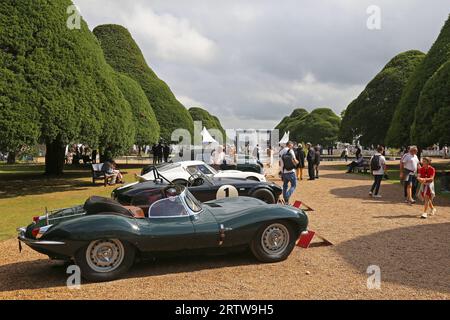 Jaguar XKSS (1956) (Jahrzehnte Gewinner: 1950er), Concours of Elegance 2023, Hampton Court Palace, London, Großbritannien, Europa Stockfoto