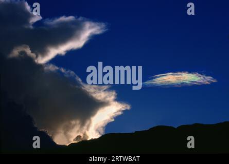 Wolkenschillerung (Wolken Irisation) Stockfoto