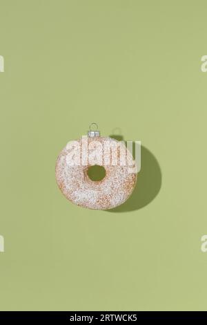 Silvester Donut. weihnachtskarte für Coffee Point Stockfoto