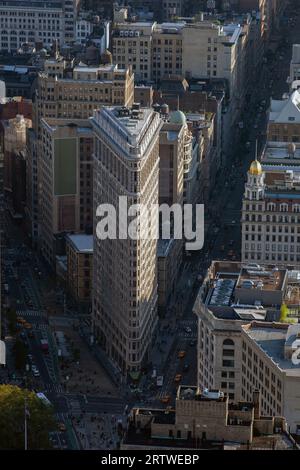 Blick auf den Flatiron vom Empire State Building Stockfoto