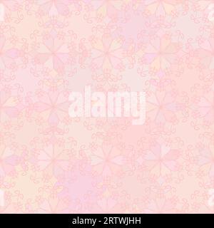 Abstrakter Vektorhintergrund nahtlose florale Textur Rosa Farbe Stock Vektor
