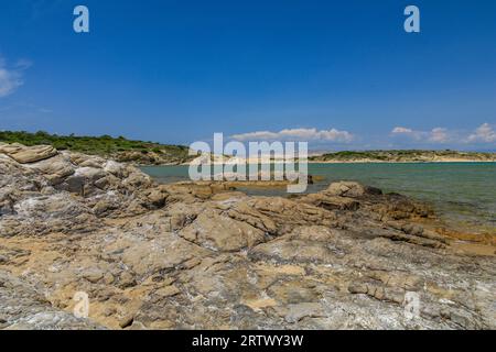 Kieselstrände Insel Rab Sommerurlaub in Kroatien Stockfoto