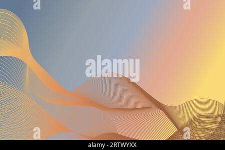 Vektor eleganter abstrakter Hintergrund mit Lichtwellen. Modernes Design Stock Vektor