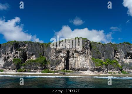 Makatea, Tuamotu-Archipel, Französisch-Polynesien. Stockfoto