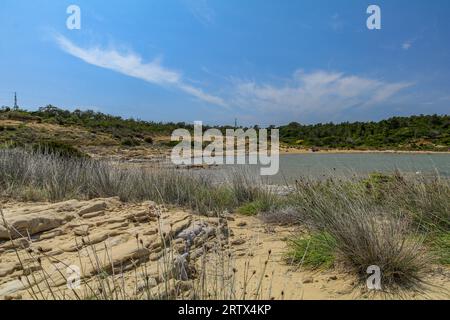 Kieselstrände Insel Rab Sommerurlaub in Kroatien Stockfoto