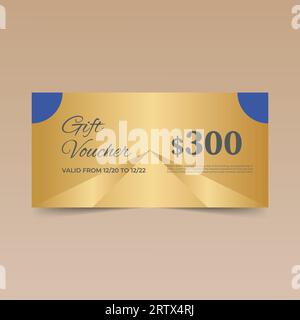 Geschenkgutschein Design Vorlage schön zu sehen Stock Vektor