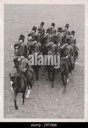 Trompeter des besonderen freiwilligen Landsturms zu Pferd der besondere Freiwillige Landsturm zu Pferd, Trompeter , Historisches Archiv des mobilen Artilleriekorps Stockfoto