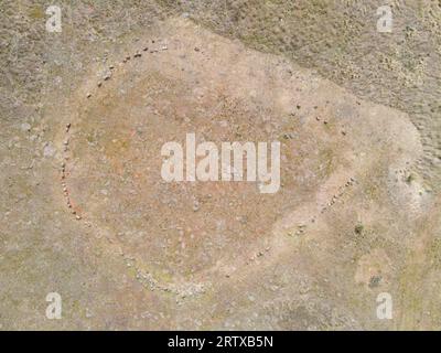 Wurdi Youang Aborigine Stone Arrangement, Australien. Astronomisch bedeutsame Positionen sind älter als Stonehenge und Pyramiden Stockfoto