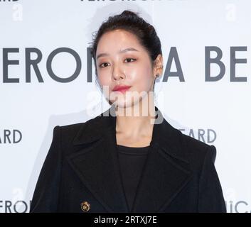 15. September 2023 – Seoul, Südkorea: Die südkoreanische Schauspielerin Cha Joo-Young nimmt am 15. September 2023 an einem Fototermin für das Veronica Beard Photocall Event in Seoul, Südkorea, Teil. (Foto: Lee Young-ho/SIPA USA) Stockfoto