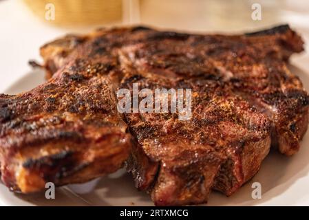 Florentine Steak im toskanischen Restaurant in Florenz, Italien Stockfoto