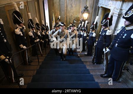 Jubiläumsessen im Königlichen Palast in Stockholm, Schweden, am 15. September 2023, im Zusammenhang mit dem 50. Jahrestag des Thronantritts von HM dem König. Foto: Fredrik Sandberg / TT / Code 10080 Stockfoto