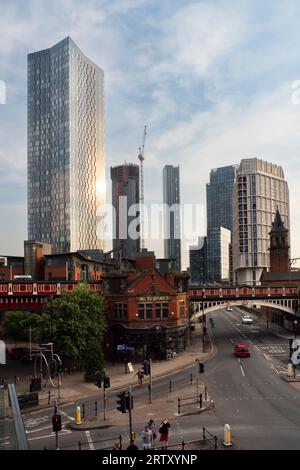 Deansgate A56, Manchester, England, Großbritannien Stockfoto