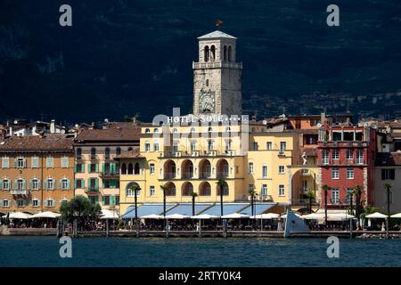 Hotel Sole, Riva, Rivale del Garda, Provinz Trient der Region Trentino Südtirol, Italien Stockfoto
