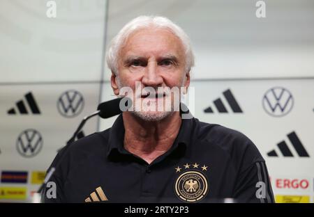 Dortmund, Deutschland. September 2023. firo: 11/2023 Fußball, Fußball, Saison 2023/2024 Männer-Nationalmannschaft Deutschland Pressegespräch Training Rudi Voller Interimstrainer Nationaltrainer Portrait Credit: dpa/Alamy Live News Stockfoto