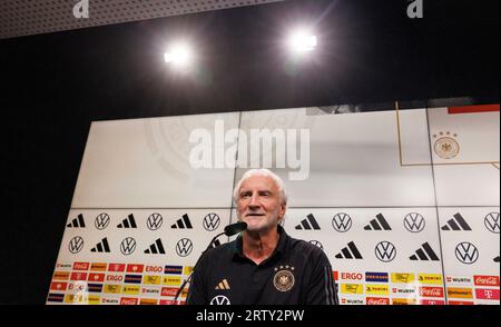 Dortmund, Deutschland. September 2023. firo: 11/2023 Fußball, Fußball, Saison 2023/2024 Männer-Nationalmannschaft Deutschland Pressegespräch Training Rudi Voller Interimstrainer Nationaltrainer Portrait Credit: dpa/Alamy Live News Stockfoto