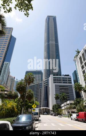 Wohn- und Bürogebäude, Brickell, Miami, USA Stockfoto