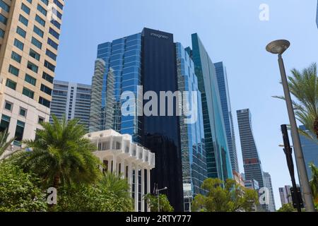 Wohn- und Bürogebäude, Brickell, Miami, USA Stockfoto