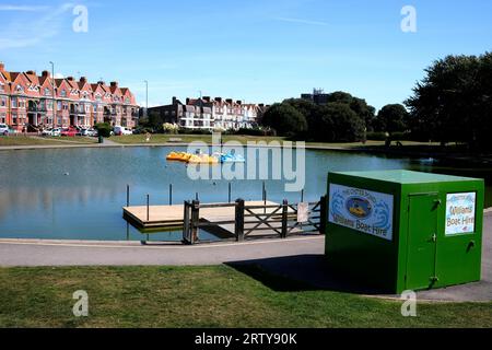 Der Austernteich für Bootsvermietung, littlehampton Town Seaside Resort, West sussex, großbritannien 14. september 2023 Stockfoto