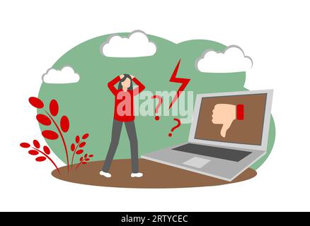 Hass im Internet Stock Vektor