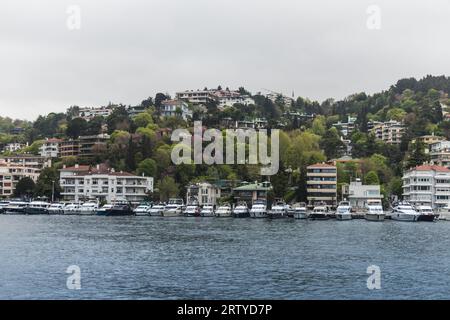 Bootsfahrt im Istanbuls Bosporus Stockfoto