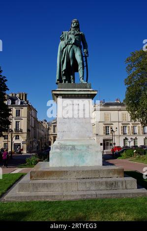 Die Statue von Louis Lazare Hoche – 24. Juni 1768 – 19. September 1797. Versailles, Frankreich. Stockfoto