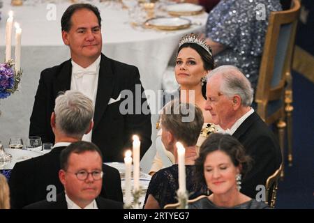 Prinzessin Sofia beim Jubiläumsessen im Königlichen Palast in Stockholm, Schweden, am 15. September 2023, im Zusammenhang mit dem 50. Jahrestag der Thronbesteigung HM des Königs.Foto: Anders Wiklund/TT/Code 10040 Stockfoto