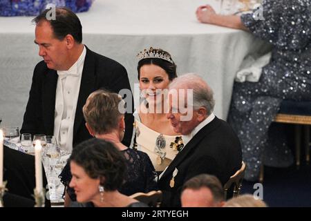 Prinzessin Sofia beim Jubiläumsessen im Königlichen Palast in Stockholm, Schweden, am 15. September 2023, im Zusammenhang mit dem 50. Jahrestag der Thronbesteigung HM des Königs.Foto: Anders Wiklund/TT/Code 10040 Stockfoto