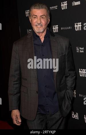 15. September 2023, Toronto, Ontario, Kanada: SYLVESTER STALLONE nimmt am 15. September 2023 auf dem Toronto International Film Festival 2023 in Toronto, Ontario, Teil. (Foto: © Angel Marchini/ZUMA Press Wire) REDAKTIONELLE VERWENDUNG! Nicht für kommerzielle ZWECKE! Stockfoto