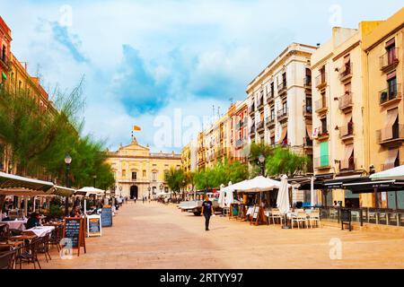 Tarragona, Spanien - 15. Oktober 2021: Rathaus oder Ajuntament in Tarragona. Tarragona ist eine Hafenstadt im Nordosten Spaniens an der Costa Daurada by Stockfoto