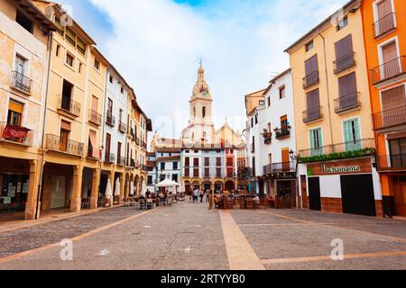 Xativa, Spanien - 17. Oktober 2021: Die Kollegialbasilika Santa Maria von Xativa, auch bekannt als La Seu, ist die wichtigste Kirche der Stadt Xativa nea Stockfoto