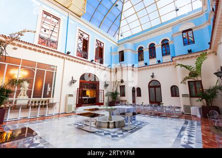 Murcia, Spanien - 19. Oktober 2021: Das Royal Casino of Murcia ist ein symbolträchtiges Gebäude in der Stadt Murcia. Murcia ist eine Stadt im Südosten Spaniens. Stockfoto