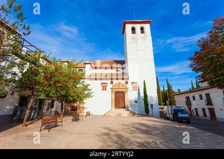 Granada, Spanien - 20. Oktober 2021: Kirche Iglesia de San Miguel Bajo in Granada, Spanien Stockfoto