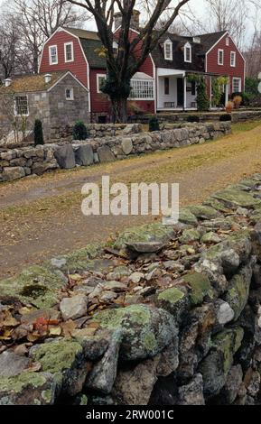 Das Besucherzentrum Burlingham Hauses, Weir Bauernhof National Historic Site, Connecticut Stockfoto