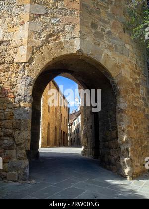 Porta Cappuccini, San Quirico d'Orcia Stockfoto