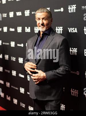 Toronto, Kanada. September 2023. TORONTO, ONTARIO - 15. SEPTEMBER: Sylvester Stallone nimmt am 15. SEPTEMBER 2023 während des Toronto International Film Festival 2023 an der TIFF Bell Lightbox in Toronto, Ontario, Teil. Foto: PICJER/imageSPACE/SIPA USA Credit: SIPA USA/Alamy Live News Stockfoto