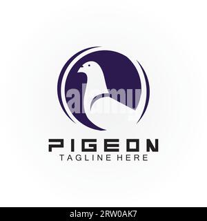 Pigeon Vogel Logo Vektor Symbol Illustration Design Vorlage Stock Vektor