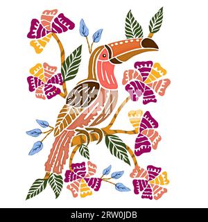 Tukan rio Vögel, Tukan rio, rio Vogelfauna, Papageienillustration, Tukan Vögel weißer Hintergrund, rio Wildtier Vogel tropische Optik. Stockfoto