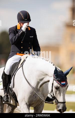 Andrew Heffernan aus den Niederlanden mit Gideon II während des CCI-L 4* Dressurtests bei den Blenheim Palace International Horse Trials am 15. September 2023, Vereinigtes Königreich (Foto: Maxime David/MXIMD Pictures - mximd.com) Credit: MXIMD Pictures/Alamy Live News Stockfoto