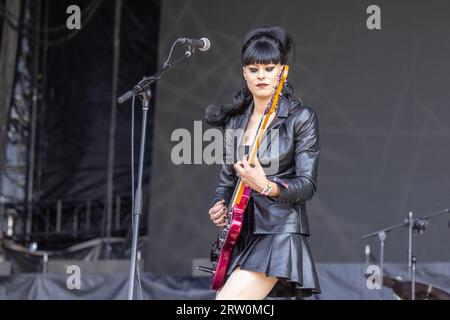 Chicago, USA. September 2023. Olivia Jean während des Riot fest Music Festivals am 15. September 2023 in Chicago, Illinois (Foto: Daniel DeSlover/SIPA USA) Credit: SIPA USA/Alamy Live News Stockfoto